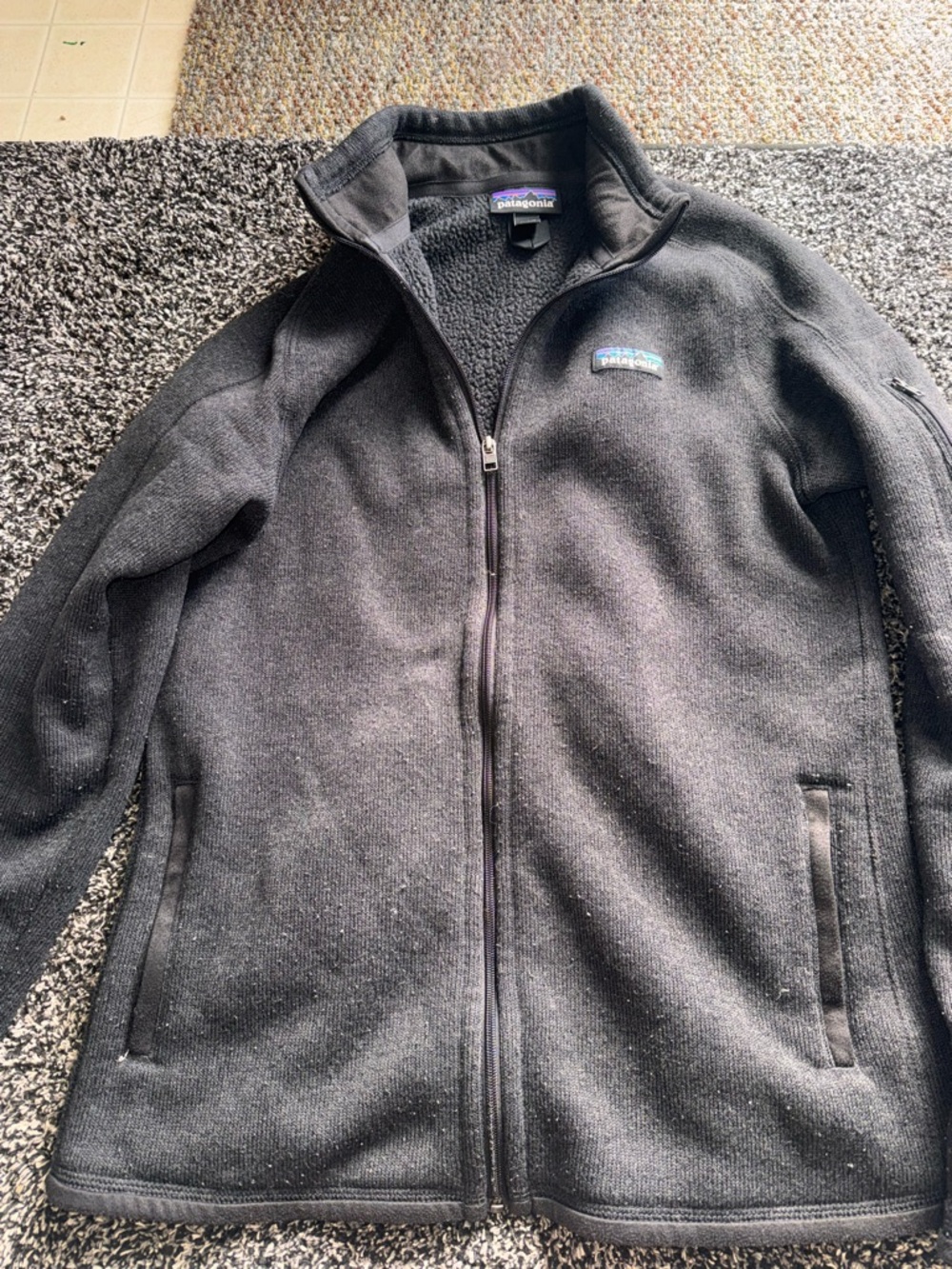 Patagonia Charcoal Gray Full-Zip Fleece Jacket